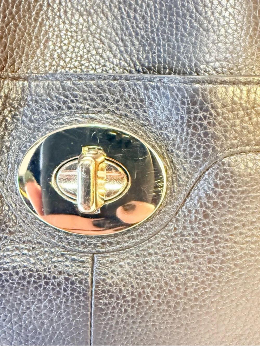 Coach Penelope Carryall Black Milled Leather F16531 Era: 2011 